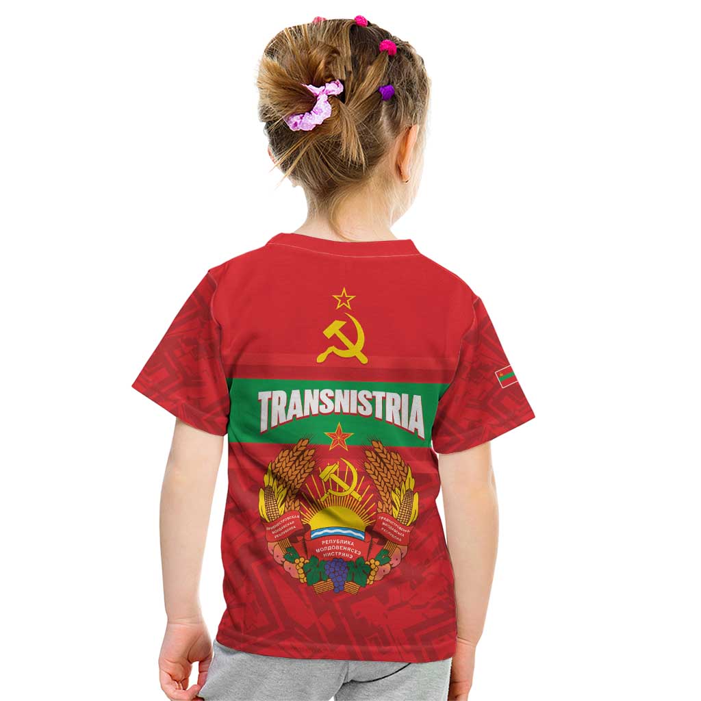 Transnistria Independence Day Kid T Shirt Coat Of Arms Flag Style - Wonder Print Shop