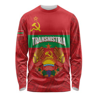 Transnistria Independence Day Long Sleeve Shirt Coat Of Arms Flag Style - Wonder Print Shop