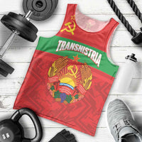 Transnistria Independence Day Men Tank Top Coat Of Arms Flag Style - Wonder Print Shop