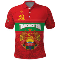 Transnistria Independence Day Polo Shirt Coat Of Arms Flag Style - Wonder Print Shop