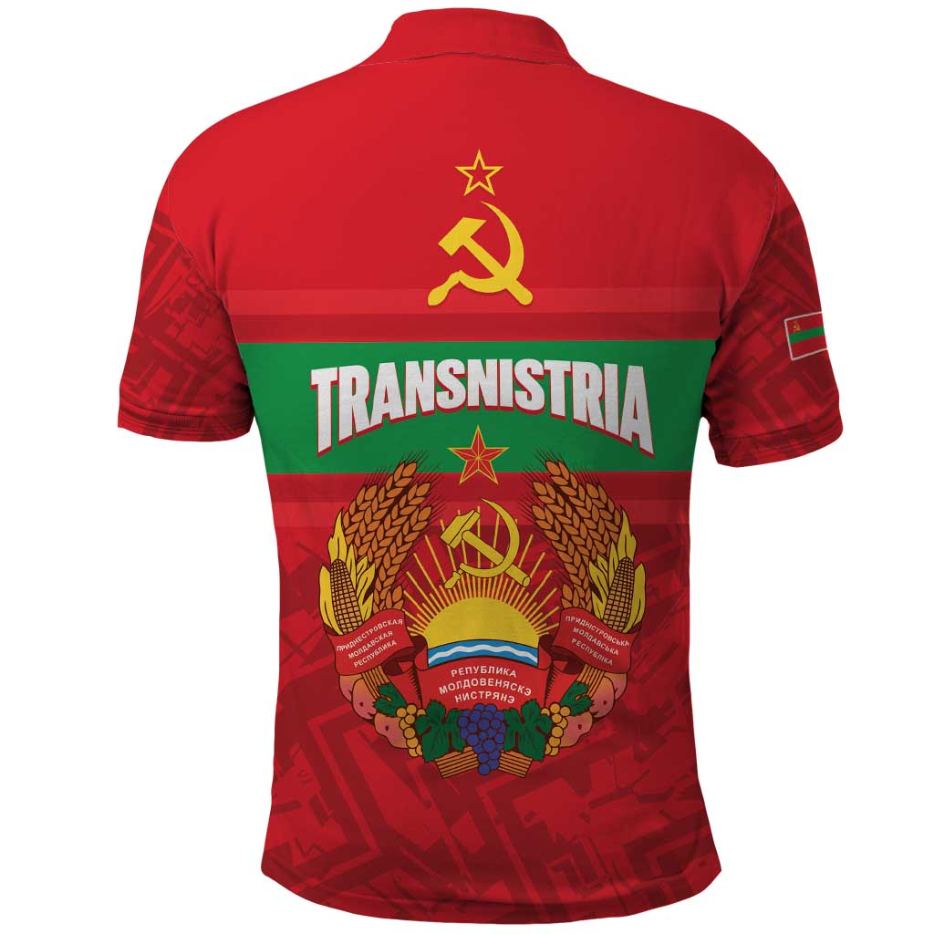 Transnistria Independence Day Polo Shirt Coat Of Arms Flag Style - Wonder Print Shop