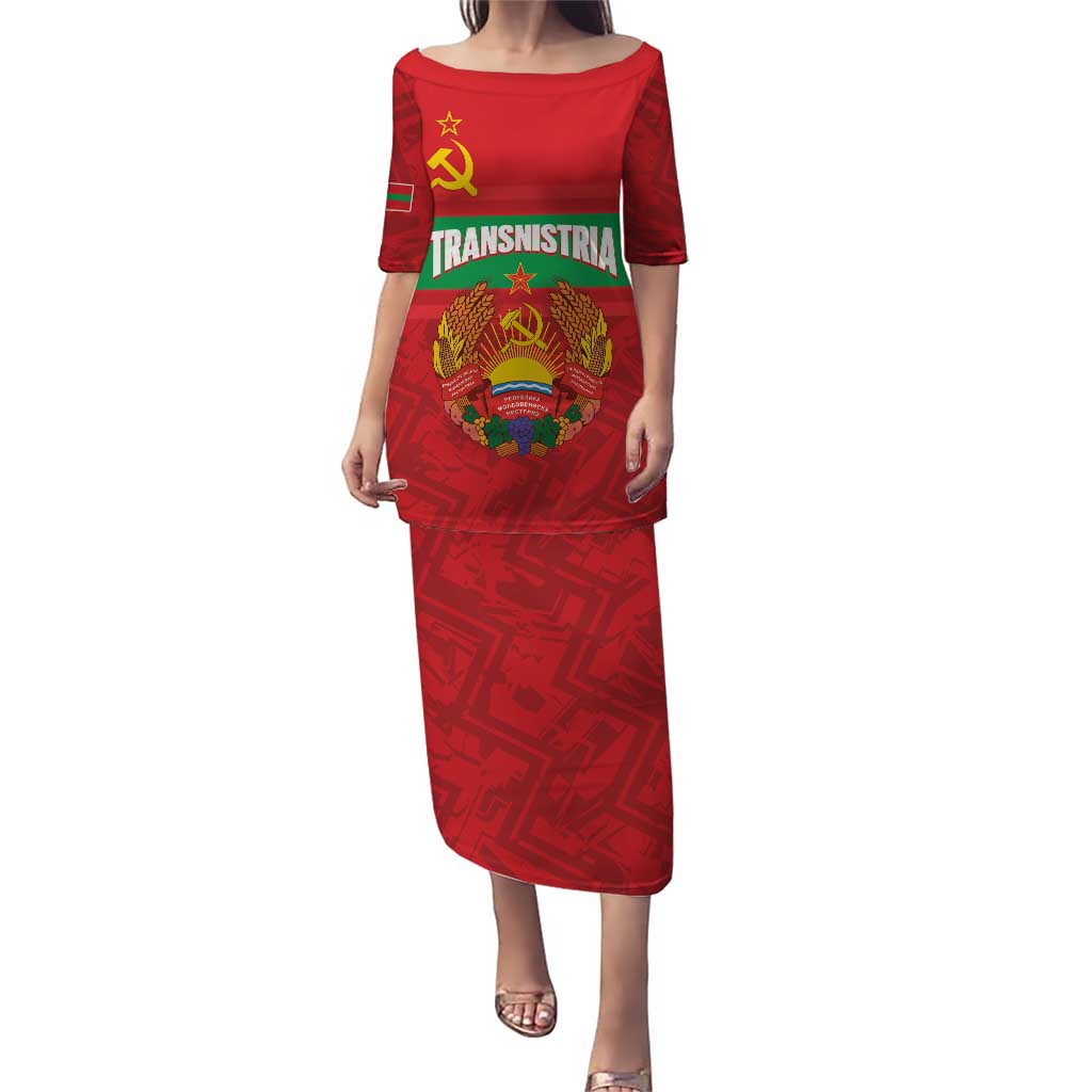 Transnistria Independence Day Puletasi Coat Of Arms Flag Style - Wonder Print Shop