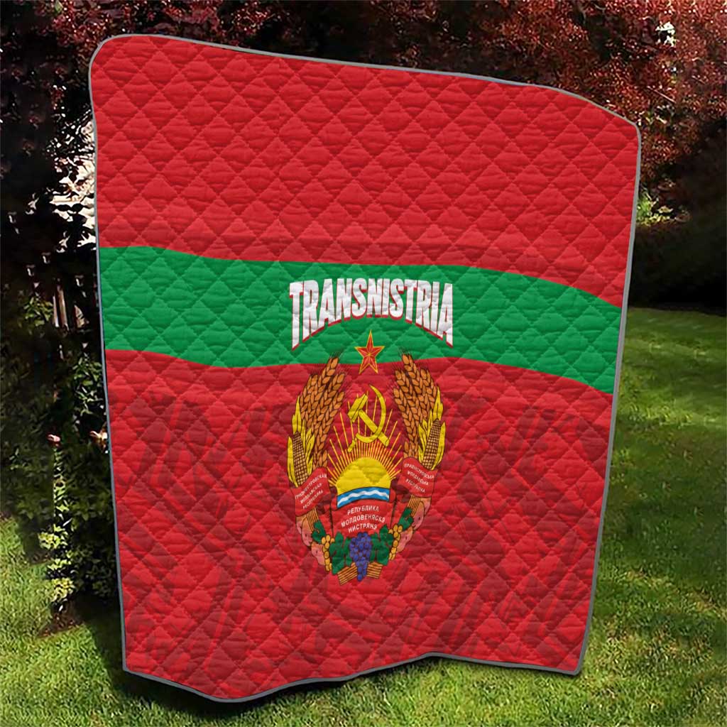 Transnistria Independence Day Quilt Coat Of Arms Flag Style - Wonder Print Shop