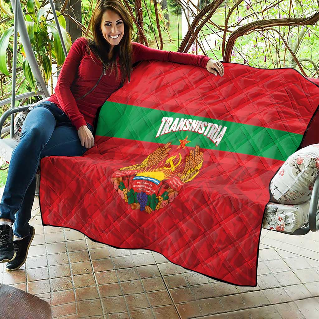Transnistria Independence Day Quilt Coat Of Arms Flag Style - Wonder Print Shop