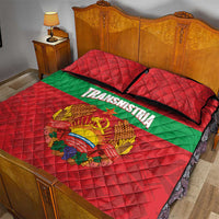Transnistria Independence Day Quilt Bed Set Coat Of Arms Flag Style - Wonder Print Shop