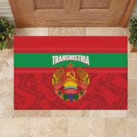 Transnistria Independence Day Rubber Doormat Coat Of Arms Flag Style - Wonder Print Shop