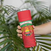 Transnistria Independence Day Skinny Tumbler Coat Of Arms Flag Style - Wonder Print Shop