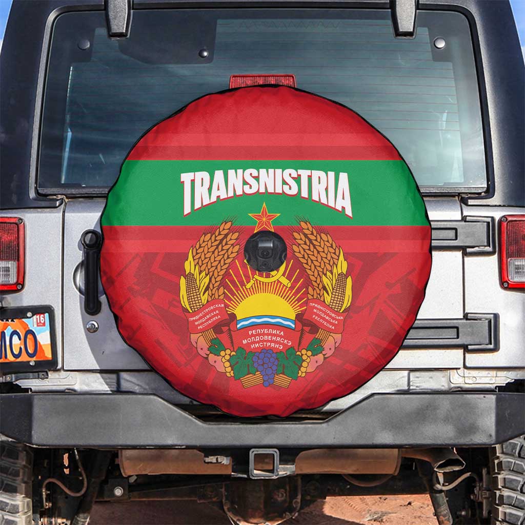 Transnistria Independence Day Spare Tire Cover Coat Of Arms Flag Style - Wonder Print Shop