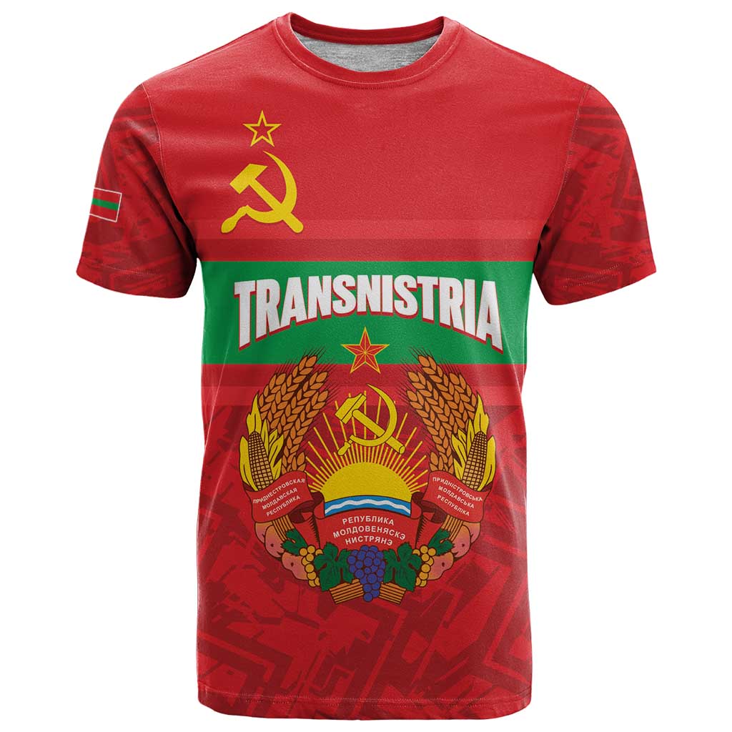 Transnistria Independence Day T Shirt Coat Of Arms Flag Style - Wonder Print Shop
