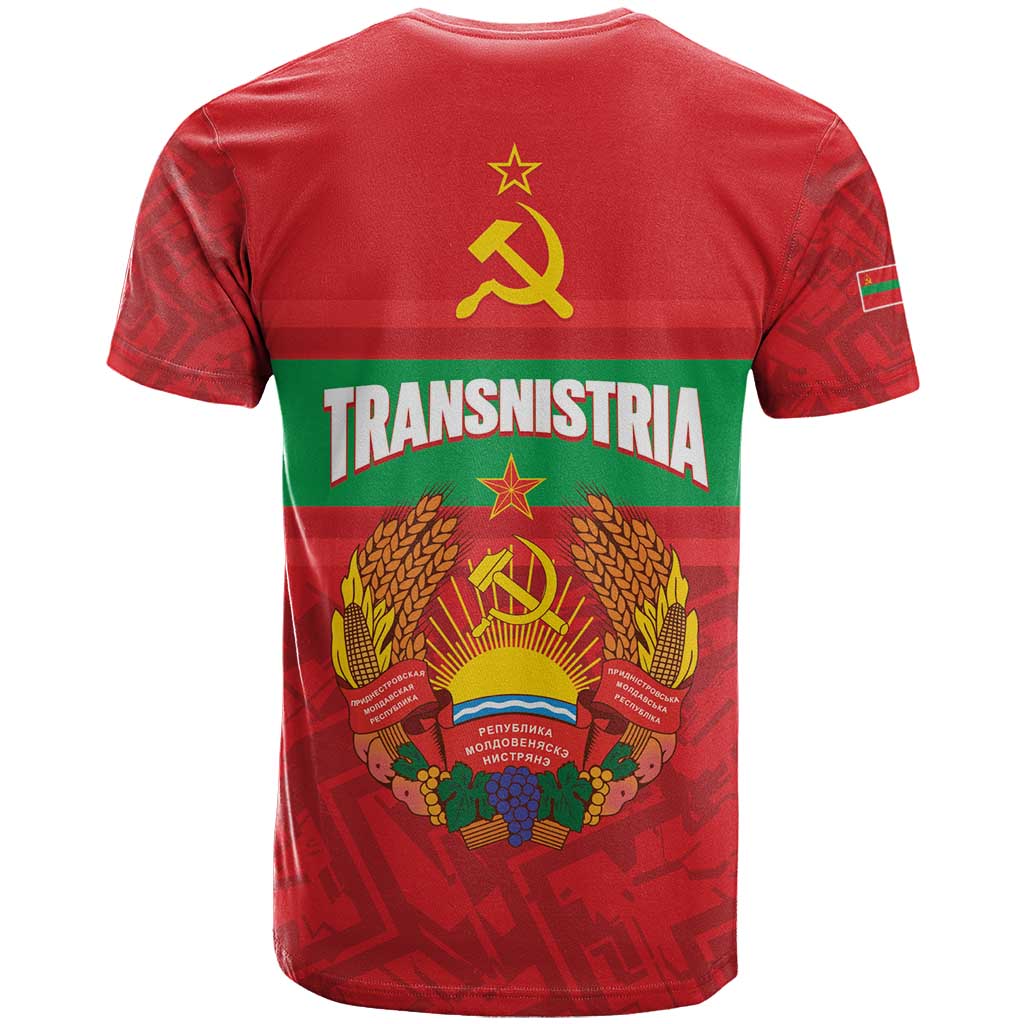 Transnistria Independence Day T Shirt Coat Of Arms Flag Style - Wonder Print Shop