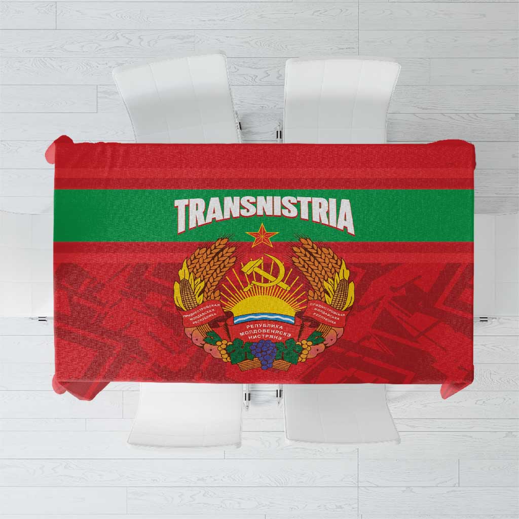 Transnistria Independence Day Tablecloth Coat Of Arms Flag Style - Wonder Print Shop
