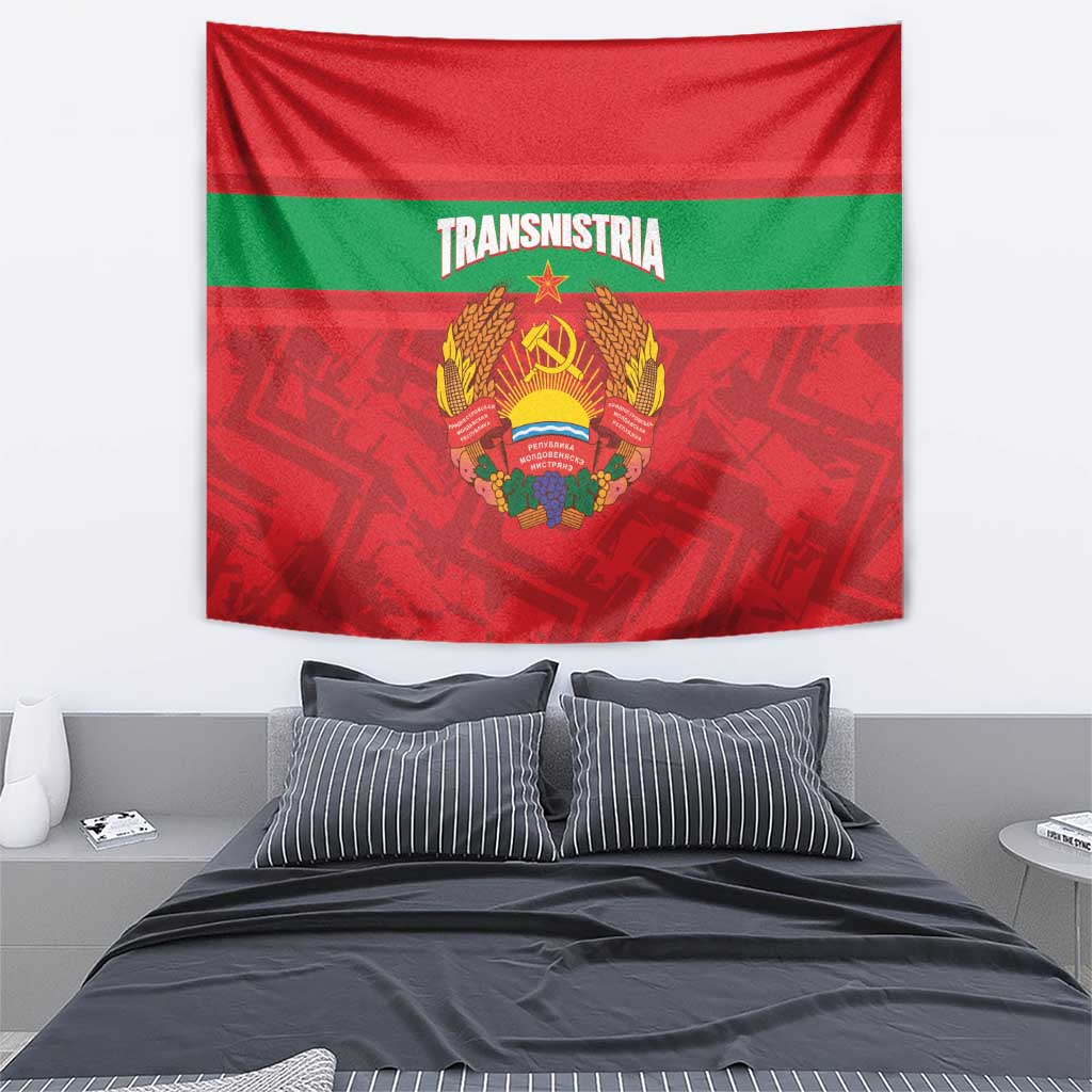 Transnistria Independence Day Tapestry Coat Of Arms Flag Style - Wonder Print Shop