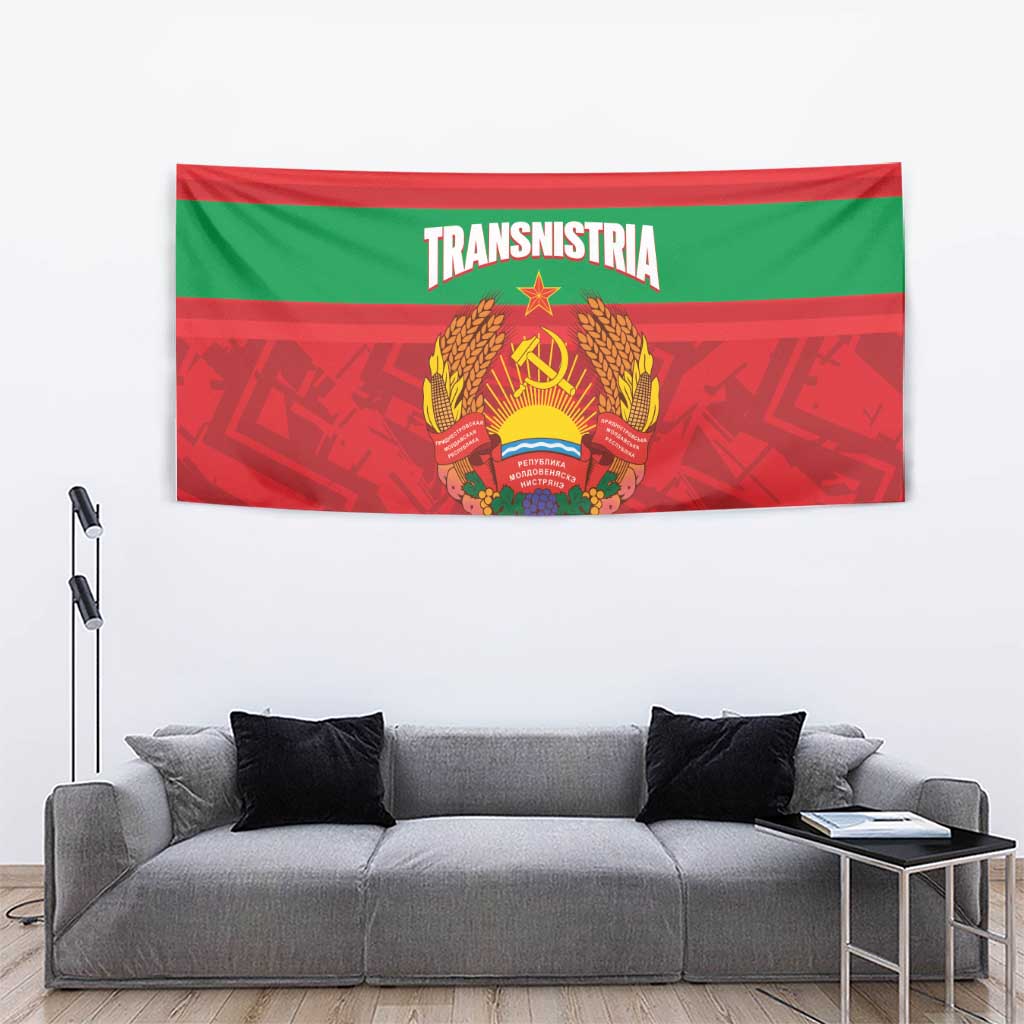 Transnistria Independence Day Tapestry Coat Of Arms Flag Style - Wonder Print Shop