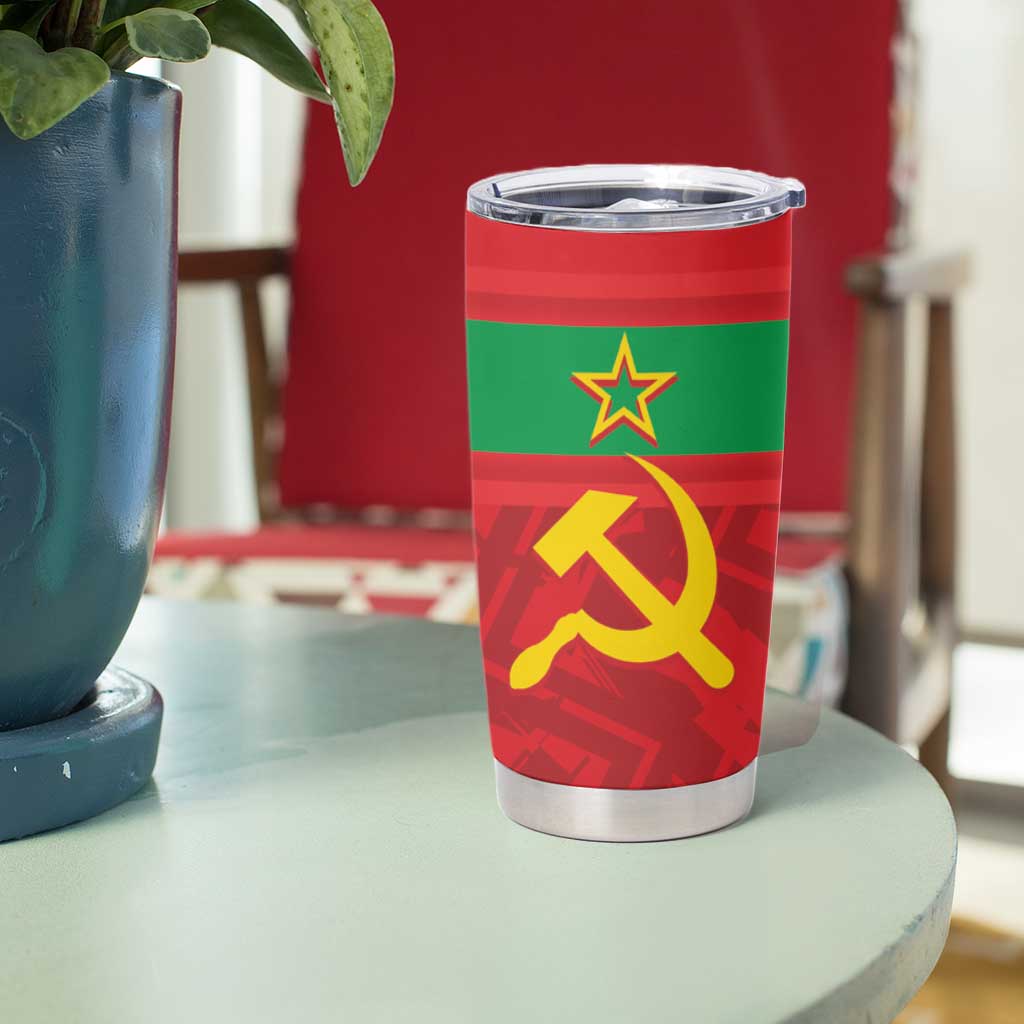 Transnistria Independence Day Tumbler Cup Coat Of Arms Flag Style - Wonder Print Shop