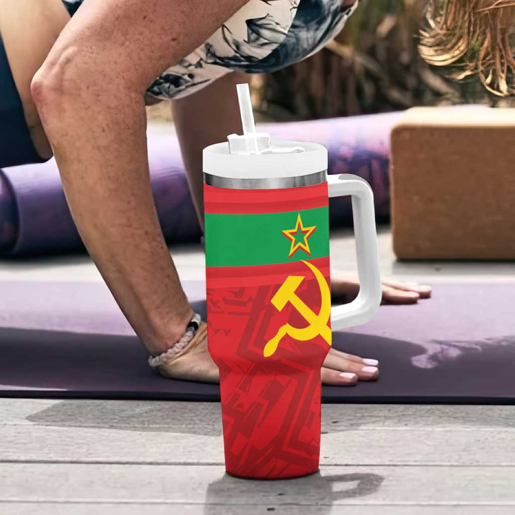 Transnistria Independence Day Tumbler With Handle Coat Of Arms Flag Style - Wonder Print Shop