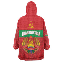Transnistria Independence Day Wearable Blanket Hoodie Coat Of Arms Flag Style - Wonder Print Shop