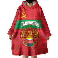 Transnistria Independence Day Wearable Blanket Hoodie Coat Of Arms Flag Style - Wonder Print Shop