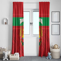 Transnistria Independence Day Window Curtain Coat Of Arms Flag Style - Wonder Print Shop
