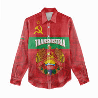 Transnistria Independence Day Women Casual Shirt Coat Of Arms Flag Style - Wonder Print Shop