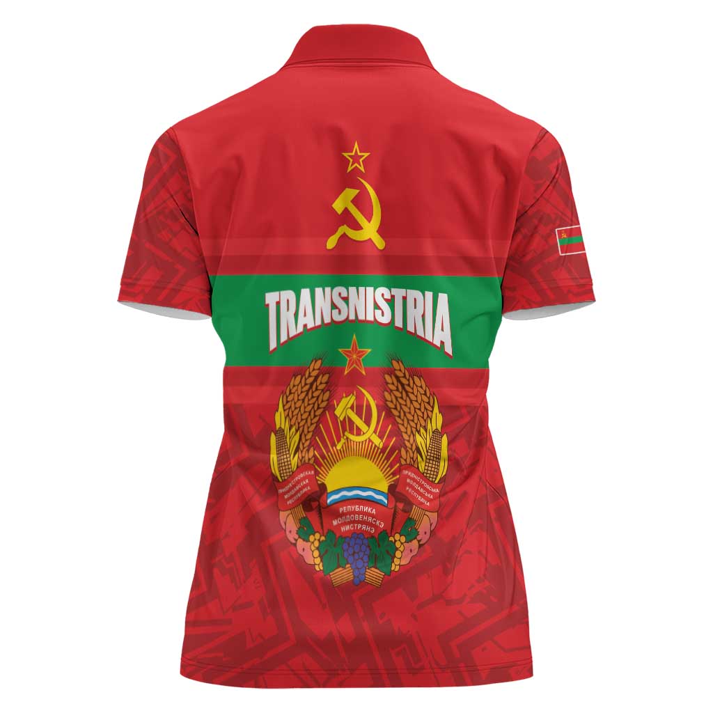 Transnistria Independence Day Women Polo Shirt Coat Of Arms Flag Style - Wonder Print Shop