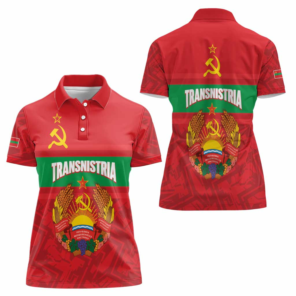 Transnistria Independence Day Women Polo Shirt Coat Of Arms Flag Style - Wonder Print Shop