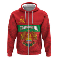 Transnistria Independence Day Zip Hoodie Coat Of Arms Flag Style - Wonder Print Shop