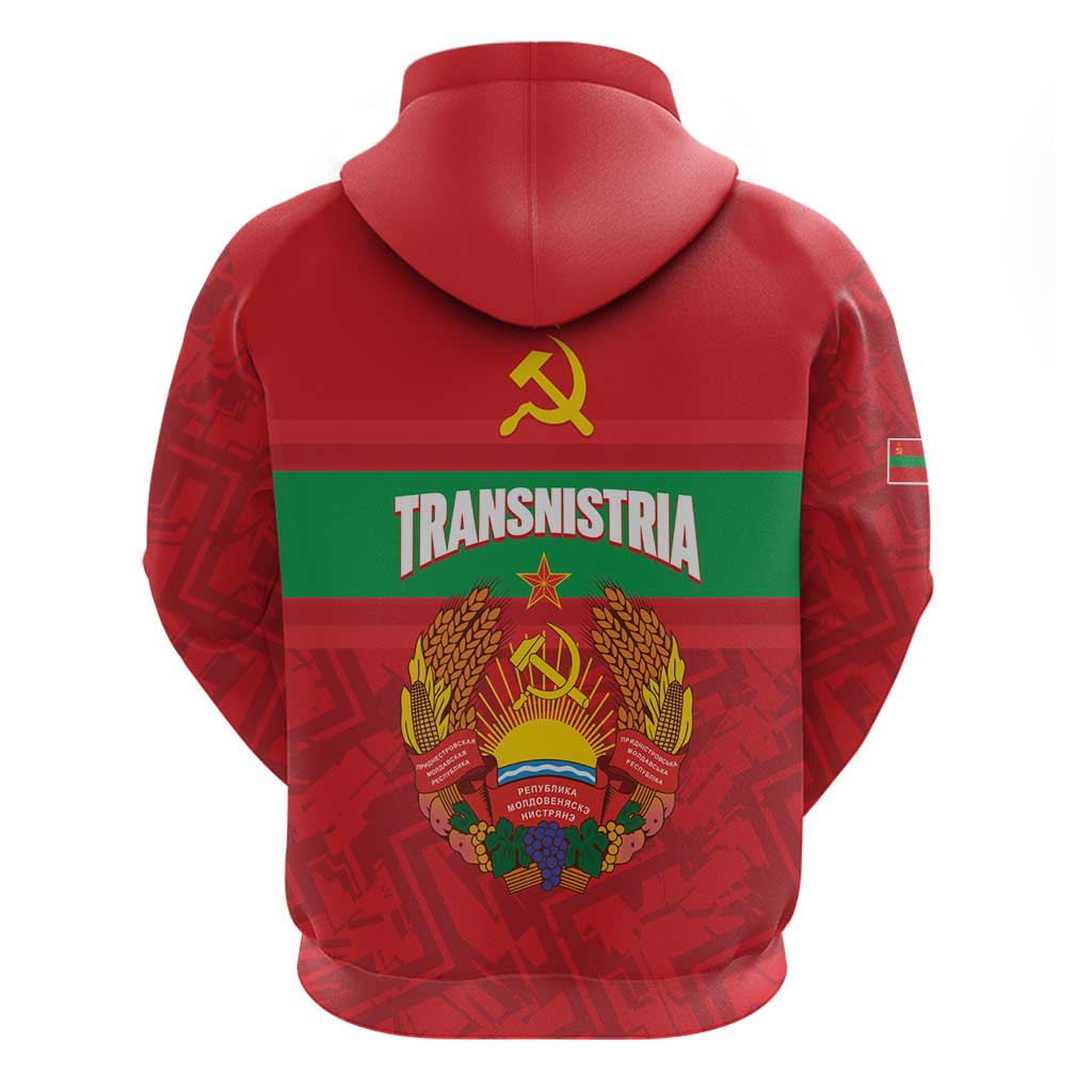 Transnistria Independence Day Zip Hoodie Coat Of Arms Flag Style - Wonder Print Shop