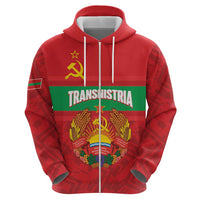 Transnistria Independence Day Zip Hoodie Coat Of Arms Flag Style - Wonder Print Shop
