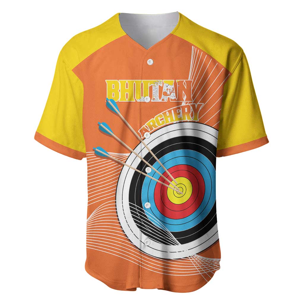 Personalised Bhutan Archery Baseball Jersey Board Style Flag Color - Wonder Print Shop