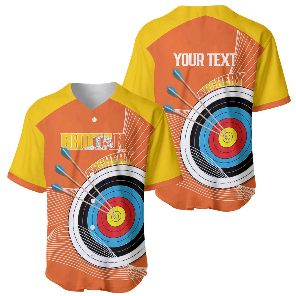 Personalised Bhutan Archery Baseball Jersey Board Style Flag Color - Wonder Print Shop