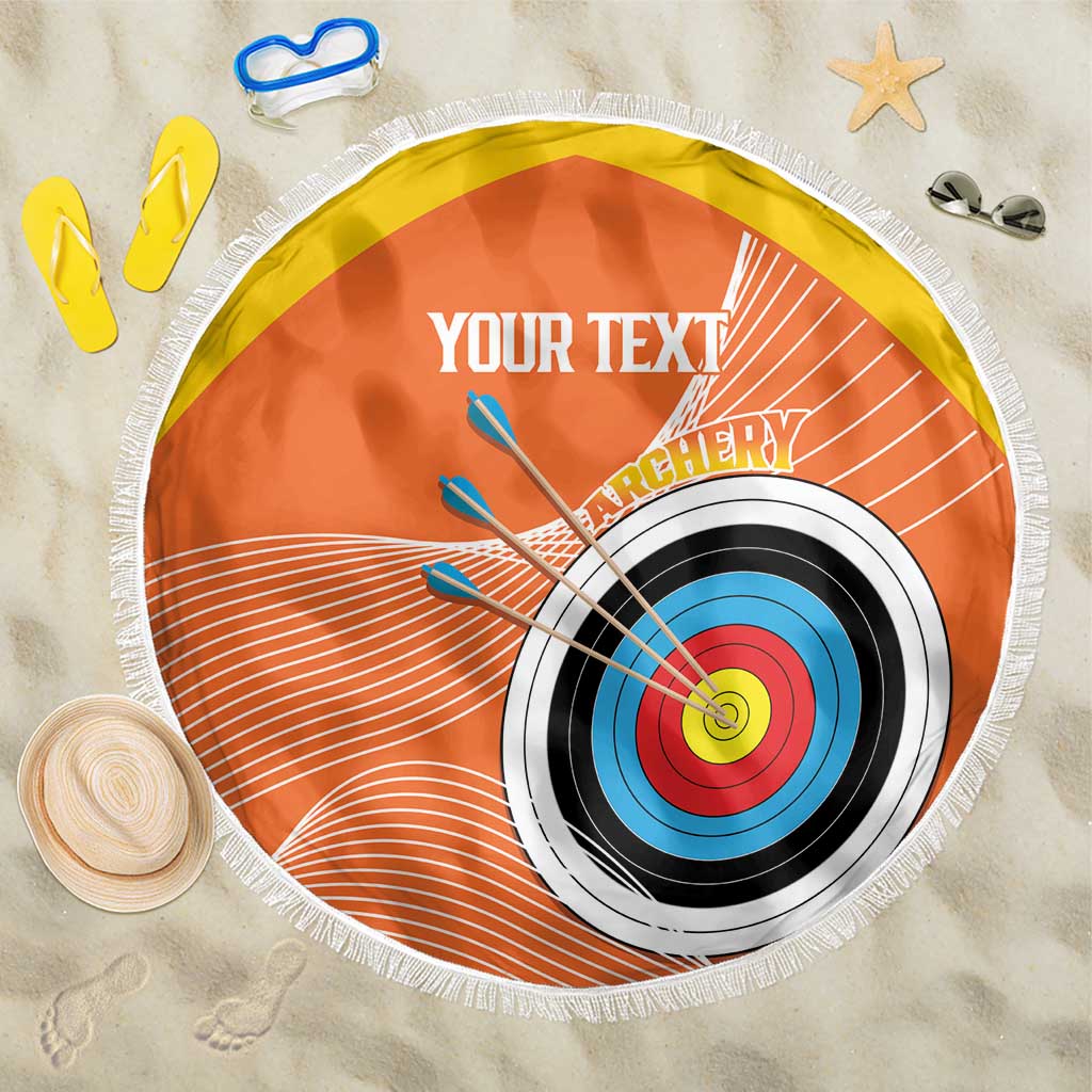 Personalised Bhutan Archery Beach Blanket Board Style Flag Color - Wonder Print Shop