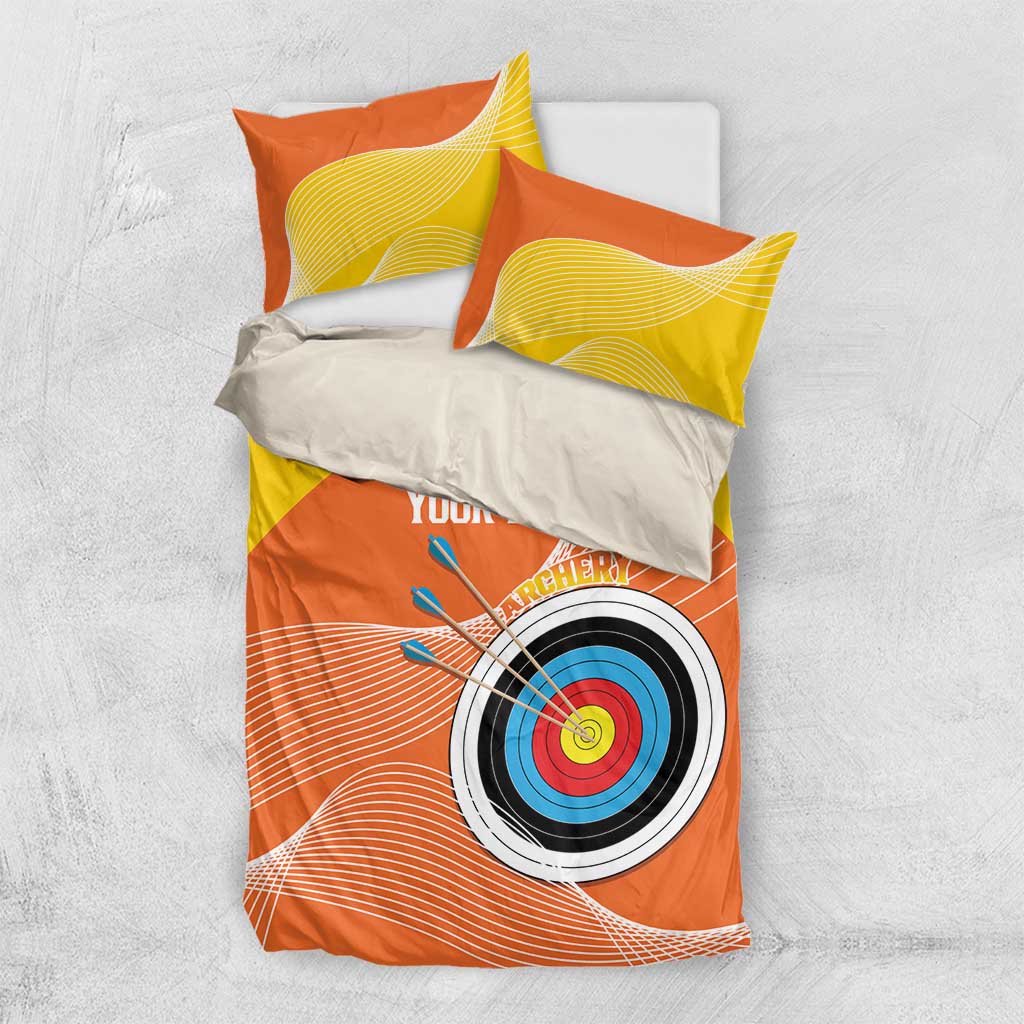 Personalised Bhutan Archery Bedding Set Board Style Flag Color - Wonder Print Shop