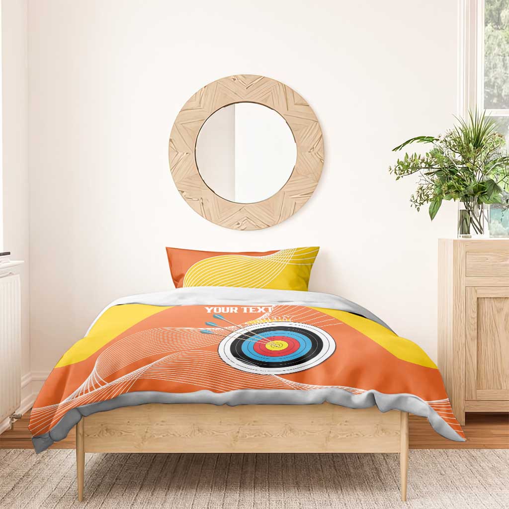Personalised Bhutan Archery Bedding Set Board Style Flag Color - Wonder Print Shop