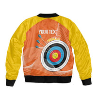 Personalised Bhutan Archery Bomber Jacket Board Style Flag Color - Wonder Print Shop