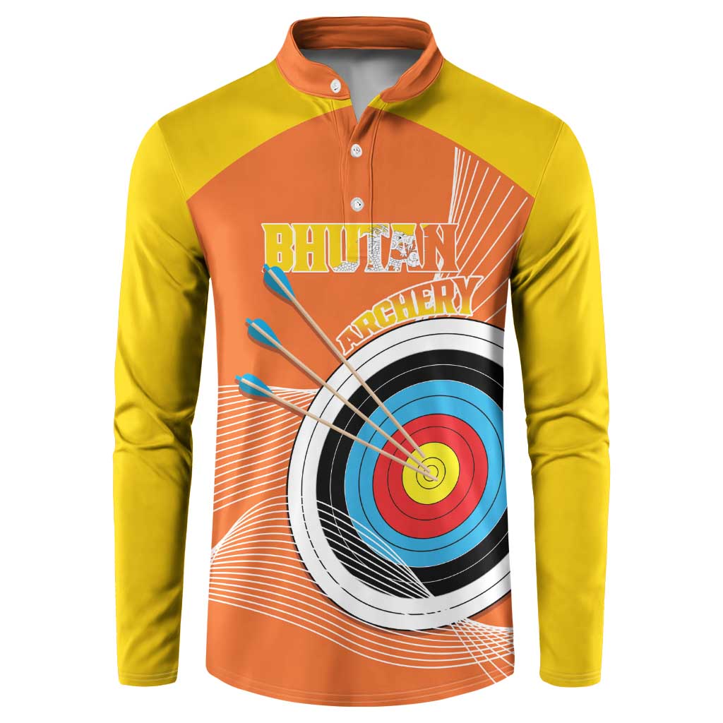 Personalised Bhutan Archery Button Sweatshirt Board Style Flag Color - Wonder Print Shop