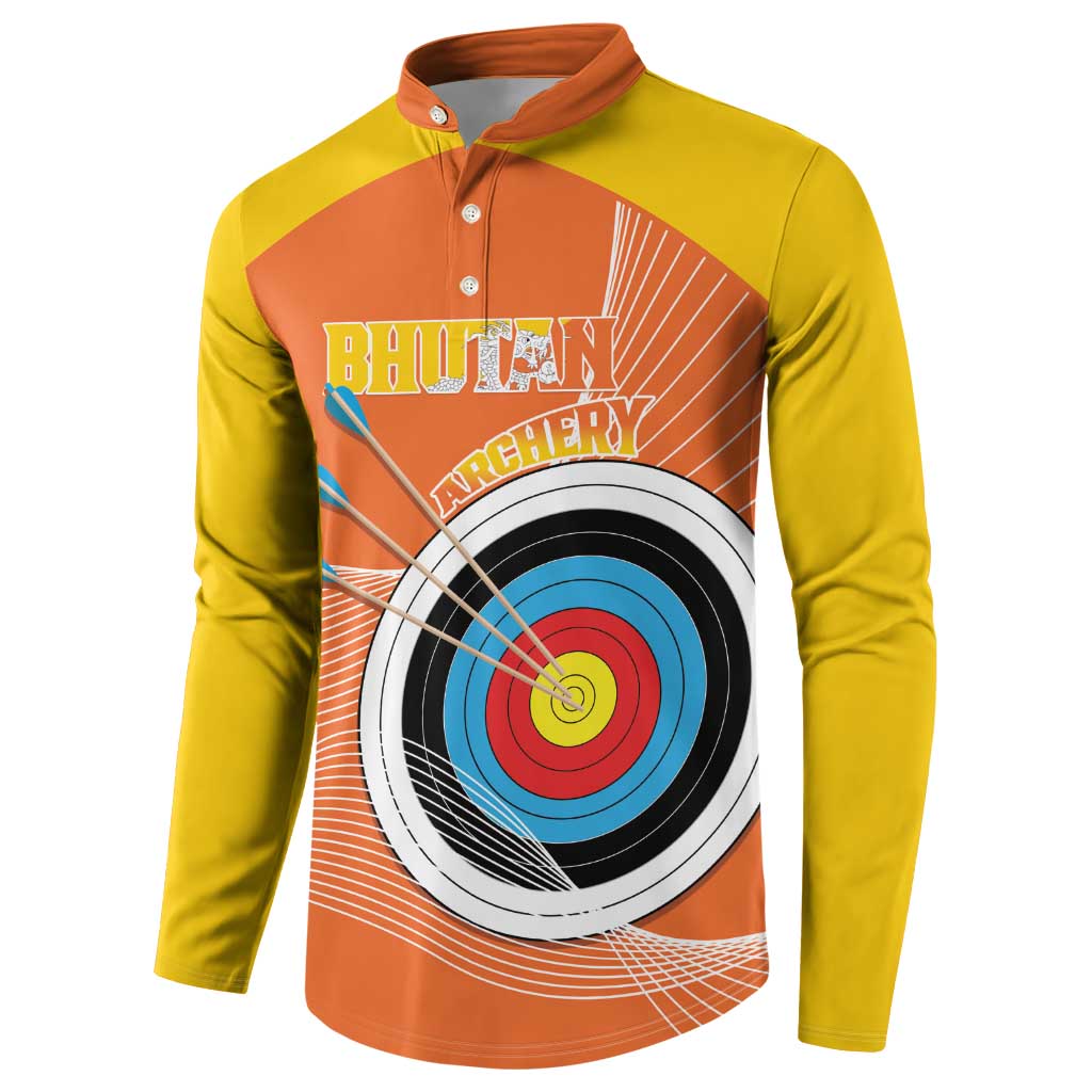 Personalised Bhutan Archery Button Sweatshirt Board Style Flag Color - Wonder Print Shop