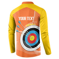 Personalised Bhutan Archery Button Sweatshirt Board Style Flag Color - Wonder Print Shop