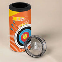 Personalised Bhutan Archery 4 in 1 Can Cooler Tumbler Board Style Flag Color - Wonder Print Shop