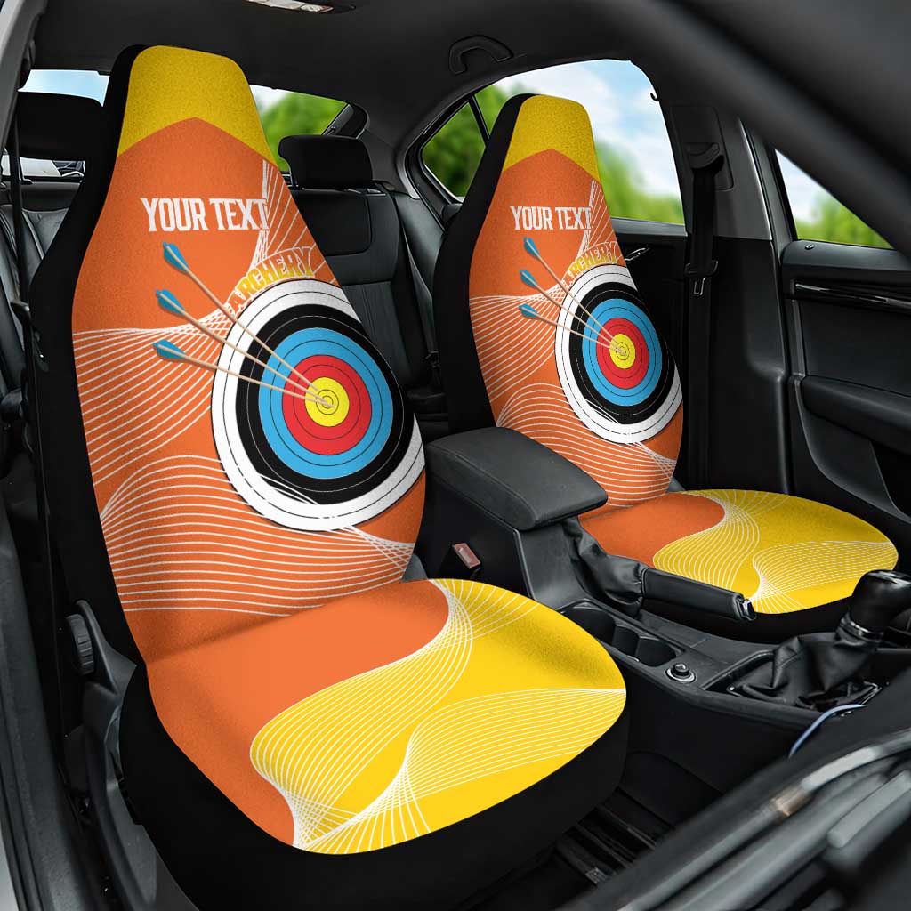 Personalised Bhutan Archery Car Seat Cover Board Style Flag Color - Wonder Print Shop