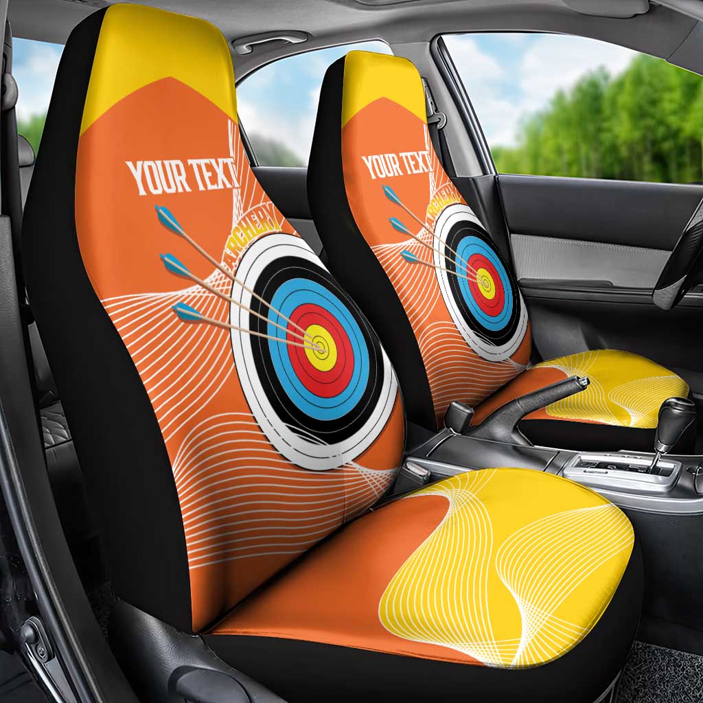 Personalised Bhutan Archery Car Seat Cover Board Style Flag Color - Wonder Print Shop