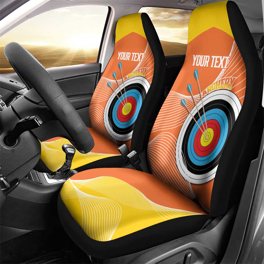 Personalised Bhutan Archery Car Seat Cover Board Style Flag Color - Wonder Print Shop