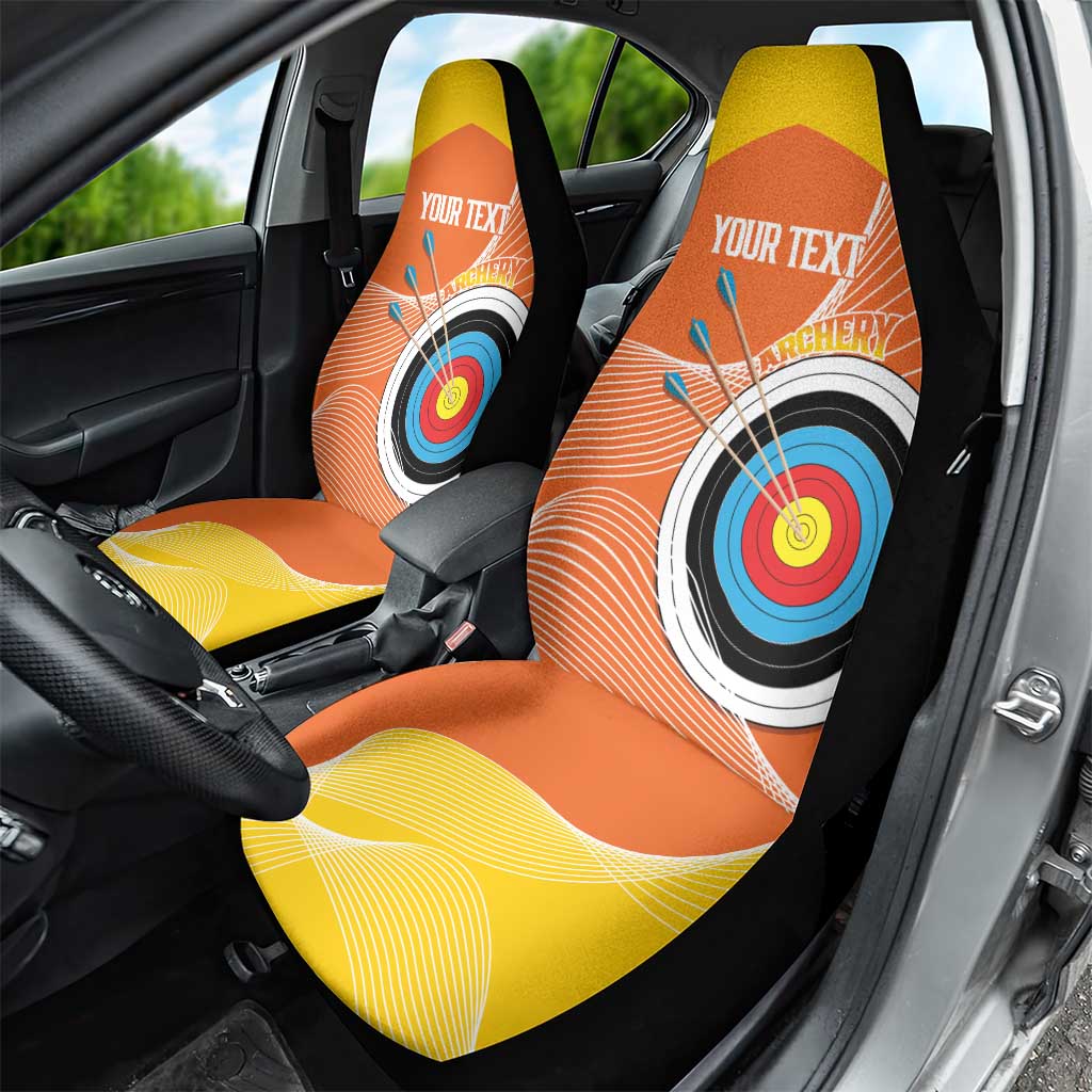 Personalised Bhutan Archery Car Seat Cover Board Style Flag Color - Wonder Print Shop