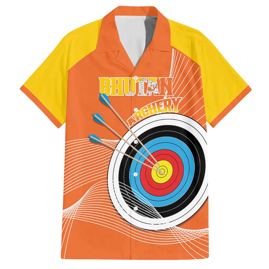 Personalised Bhutan Archery Family Matching Puletasi and Hawaiian Shirt Board Style Flag Color - Wonder Print Shop