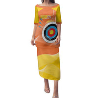 Personalised Bhutan Archery Family Matching Puletasi and Hawaiian Shirt Board Style Flag Color - Wonder Print Shop