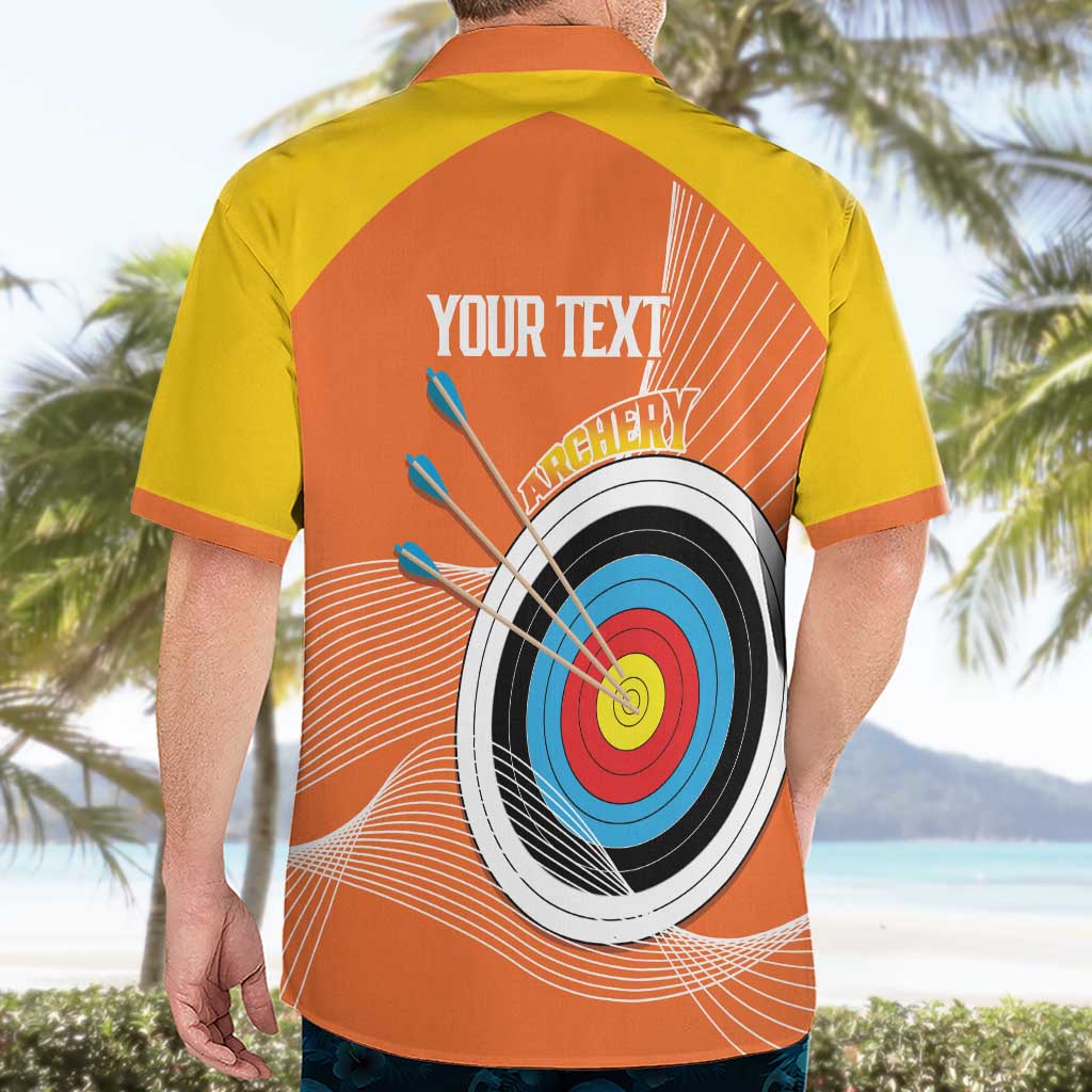 Personalised Bhutan Archery Hawaiian Shirt Board Style Flag Color - Wonder Print Shop