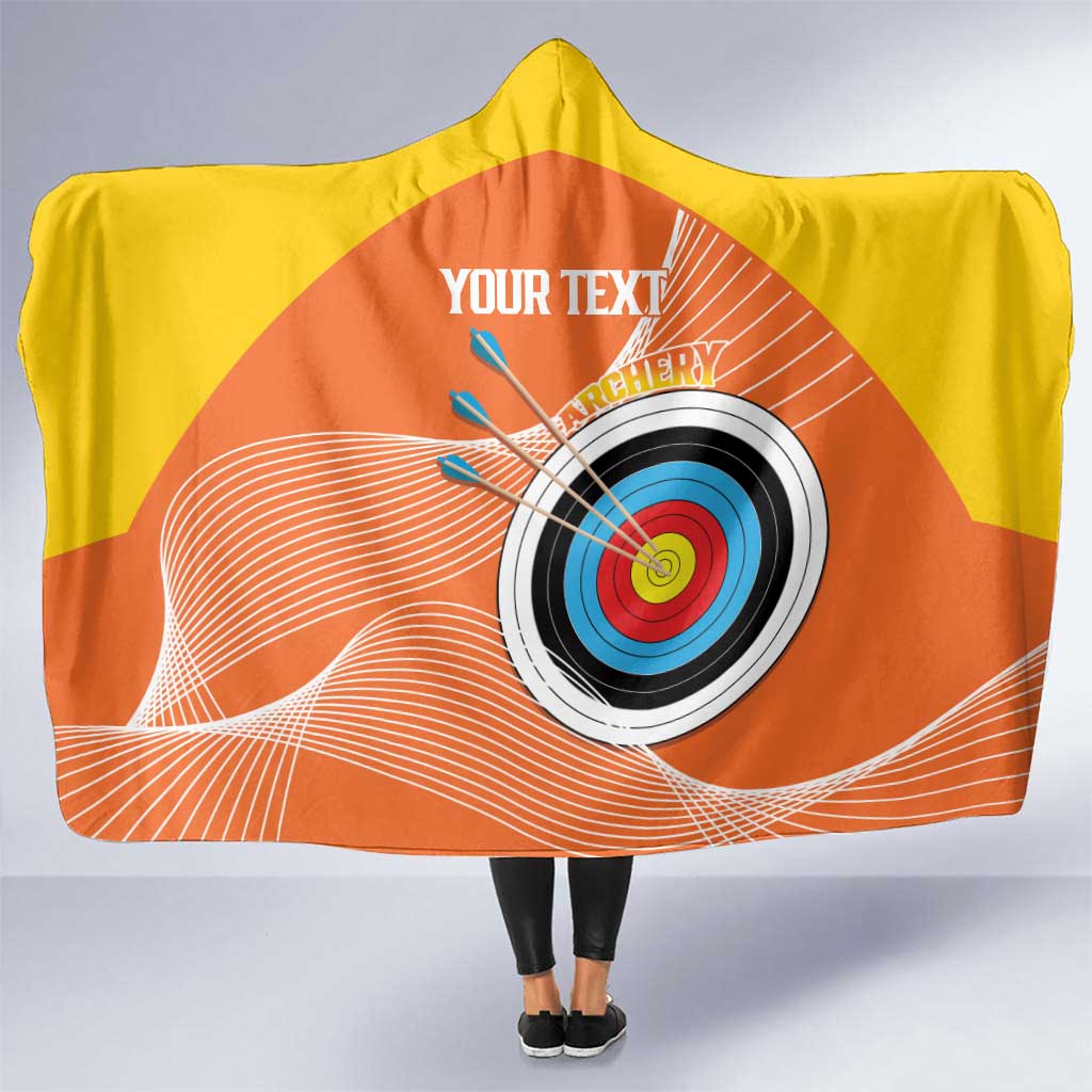 Personalised Bhutan Archery Hooded Blanket Board Style Flag Color - Wonder Print Shop