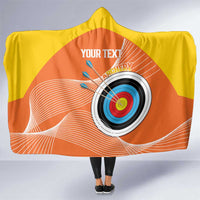 Personalised Bhutan Archery Hooded Blanket Board Style Flag Color - Wonder Print Shop