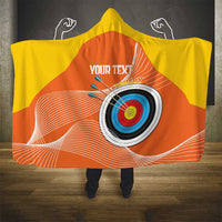 Personalised Bhutan Archery Hooded Blanket Board Style Flag Color - Wonder Print Shop