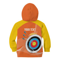 Personalised Bhutan Archery Kid Hoodie Board Style Flag Color - Wonder Print Shop