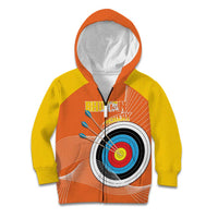 Personalised Bhutan Archery Kid Hoodie Board Style Flag Color - Wonder Print Shop